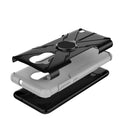 For Nokia C30 Armor Bear Shockproof PC + TPU Phone Protective Case with Ring Holder(White)