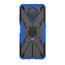 For Nokia G10 / G20 Armor Bear Shockproof PC + TPU Phone Protective Case with Ring Holder(Blue)