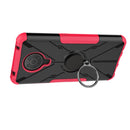 For Nokia G10 / G20 Armor Bear Shockproof PC + TPU Phone Protective Case with Ring Holder(Rose Red)
