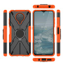 For Nokia G10 / G20 Armor Bear Shockproof PC + TPU Phone Protective Case with Ring Holder(Orange)