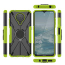 For Nokia G10 / G20 Armor Bear Shockproof PC + TPU Phone Protective Case with Ring Holder(Green)