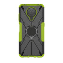 For Nokia G10 / G20 Armor Bear Shockproof PC + TPU Phone Protective Case with Ring Holder(Green)