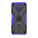 For Nokia G10 / G20 Armor Bear Shockproof PC + TPU Phone Protective Case with Ring Holder(Purple)
