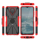 For Nokia G10 / G20 Armor Bear Shockproof PC + TPU Phone Protective Case with Ring Holder(Red)