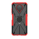 For Nokia G10 / G20 Armor Bear Shockproof PC + TPU Phone Protective Case with Ring Holder(Red)