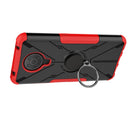 For Nokia G10 / G20 Armor Bear Shockproof PC + TPU Phone Protective Case with Ring Holder(Red)