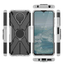 For Nokia G10 / G20 Armor Bear Shockproof PC + TPU Phone Protective Case with Ring Holder(White)