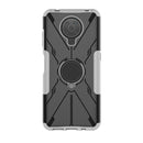 For Nokia G10 / G20 Armor Bear Shockproof PC + TPU Phone Protective Case with Ring Holder(White)