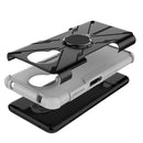 For Nokia G10 / G20 Armor Bear Shockproof PC + TPU Phone Protective Case with Ring Holder(White)