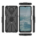 For Nokia G10 / G20 Armor Bear Shockproof PC + TPU Phone Protective Case with Ring Holder(Black)