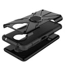 For Nokia G10 / G20 Armor Bear Shockproof PC + TPU Phone Protective Case with Ring Holder(Black)