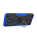For Nokia C10 / C20 Armor Bear Shockproof PC + TPU Phone Protective Case with Ring Holder(Blue)
