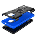 For Nokia C10 / C20 Armor Bear Shockproof PC + TPU Phone Protective Case with Ring Holder(Blue)
