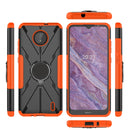 For Nokia C10 / C20 Armor Bear Shockproof PC + TPU Phone Protective Case with Ring Holder(Orange)