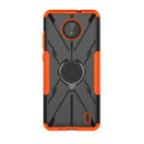 For Nokia C10 / C20 Armor Bear Shockproof PC + TPU Phone Protective Case with Ring Holder(Orange)