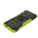 For Nokia C10 / C20 Armor Bear Shockproof PC + TPU Phone Protective Case with Ring Holder(Green)