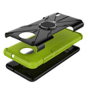 For Nokia C10 / C20 Armor Bear Shockproof PC + TPU Phone Protective Case with Ring Holder(Green)