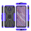 For Nokia C10 / C20 Armor Bear Shockproof PC + TPU Phone Protective Case with Ring Holder(Purple)