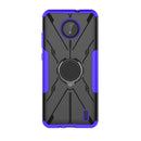For Nokia C10 / C20 Armor Bear Shockproof PC + TPU Phone Protective Case with Ring Holder(Purple)