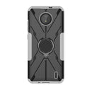 For Nokia C10 / C20 Armor Bear Shockproof PC + TPU Phone Protective Case with Ring Holder(White)