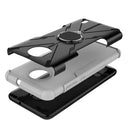 For Nokia C10 / C20 Armor Bear Shockproof PC + TPU Phone Protective Case with Ring Holder(White)