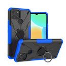 For Infinix Smart 6 Armor Bear Shockproof PC + TPU Phone Protective Case with Ring Holder(Blue)