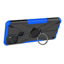 For Infinix Smart 6 Armor Bear Shockproof PC + TPU Phone Protective Case with Ring Holder(Blue)