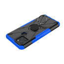 For Infinix Smart 6 Armor Bear Shockproof PC + TPU Phone Protective Case with Ring Holder(Blue)