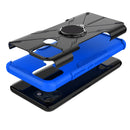 For Infinix Smart 6 Armor Bear Shockproof PC + TPU Phone Protective Case with Ring Holder(Blue)