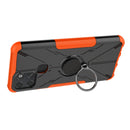 For Infinix Smart 6 Armor Bear Shockproof PC + TPU Phone Protective Case with Ring Holder(Orange)