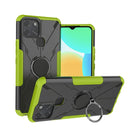 For Infinix Smart 6 Armor Bear Shockproof PC + TPU Phone Protective Case with Ring Holder(Green)
