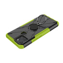For Infinix Smart 6 Armor Bear Shockproof PC + TPU Phone Protective Case with Ring Holder(Green)