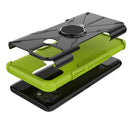 For Infinix Smart 6 Armor Bear Shockproof PC + TPU Phone Protective Case with Ring Holder(Green)