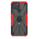 For Infinix Smart 6 Armor Bear Shockproof PC + TPU Phone Protective Case with Ring Holder(Red)