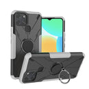 For Infinix Smart 6 Armor Bear Shockproof PC + TPU Phone Protective Case with Ring Holder(White)