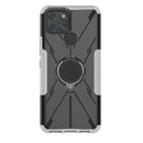 For Infinix Smart 6 Armor Bear Shockproof PC + TPU Phone Protective Case with Ring Holder(White)