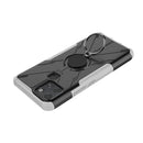 For Infinix Smart 6 Armor Bear Shockproof PC + TPU Phone Protective Case with Ring Holder(White)