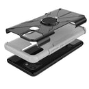 For Infinix Smart 6 Armor Bear Shockproof PC + TPU Phone Protective Case with Ring Holder(White)