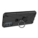 For Motorola Moto G31 Armor Bear Shockproof PC + TPU Phone Protective Case with Ring Holder(Black)