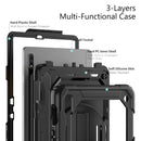 For Samsung Galaxy Tab S8 11 inch SM-X700 Silicone + PC Tablet Case with Shoulder Strap(Black)