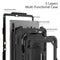 For Samsung Galaxy Tab S8 11 inch SM-X700 Silicone + PC Tablet Case with Shoulder Strap(Black)