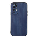 For Xiaomi 12 / 12X Yellow Cow Texture PU Phone Case(Blue)