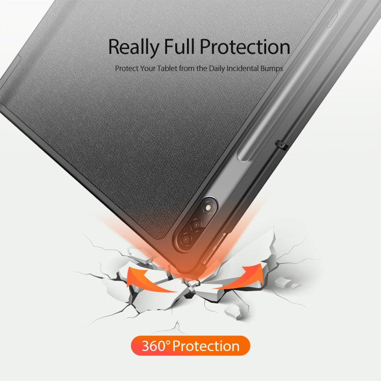 For Lenovo Tab P12 Pro DUX DUCIS Domo Magnetic Smart Leather Tablet Case(Black)