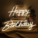 Happy Birthday Party LED Decorative Neon Lamp(Warm White Light)