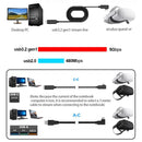 USB 3.2 Gen1 Type-C to USB 3.2 Gen1 Type-C Elbow VR Link Cable For Oculus Quest 1 / 2, Cable Length:5m(White)