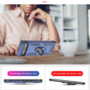 For Google Pixel 6A Shockproof TPU + PC Protective Case with 360 Degree Rotating Holder(Blue)