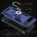 For Google Pixel 6A Shockproof TPU + PC Protective Case with 360 Degree Rotating Holder(Blue)