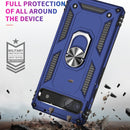 For Google Pixel 6A Shockproof TPU + PC Protective Case with 360 Degree Rotating Holder(Blue)