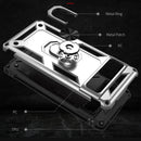 For Google Pixel 7 Pro Shockproof TPU + PC Protective Case with 360 Degree Rotating Holder(Silver)