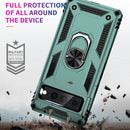 For Google Pixel 7 Pro Shockproof TPU + PC Protective Case with 360 Degree Rotating Holder(Dark Green)